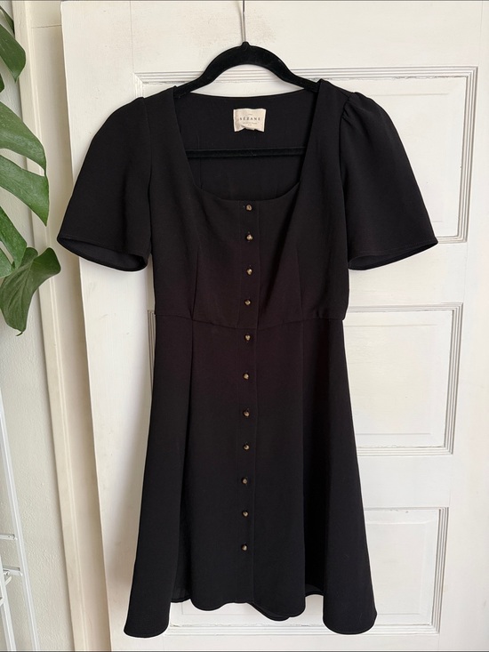 Sezane Dresses & Skirts - Sezane Black Button-Front Mini Dress